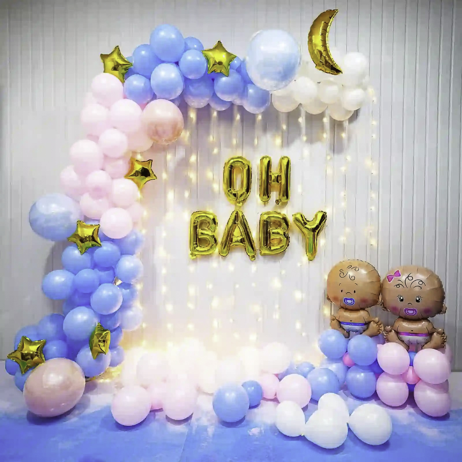 Cute baby shower balloon decoration Noida