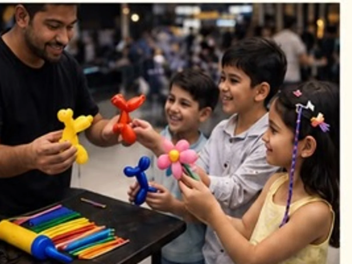 Balloon Twister Artist managed party activity in Delhi NCR