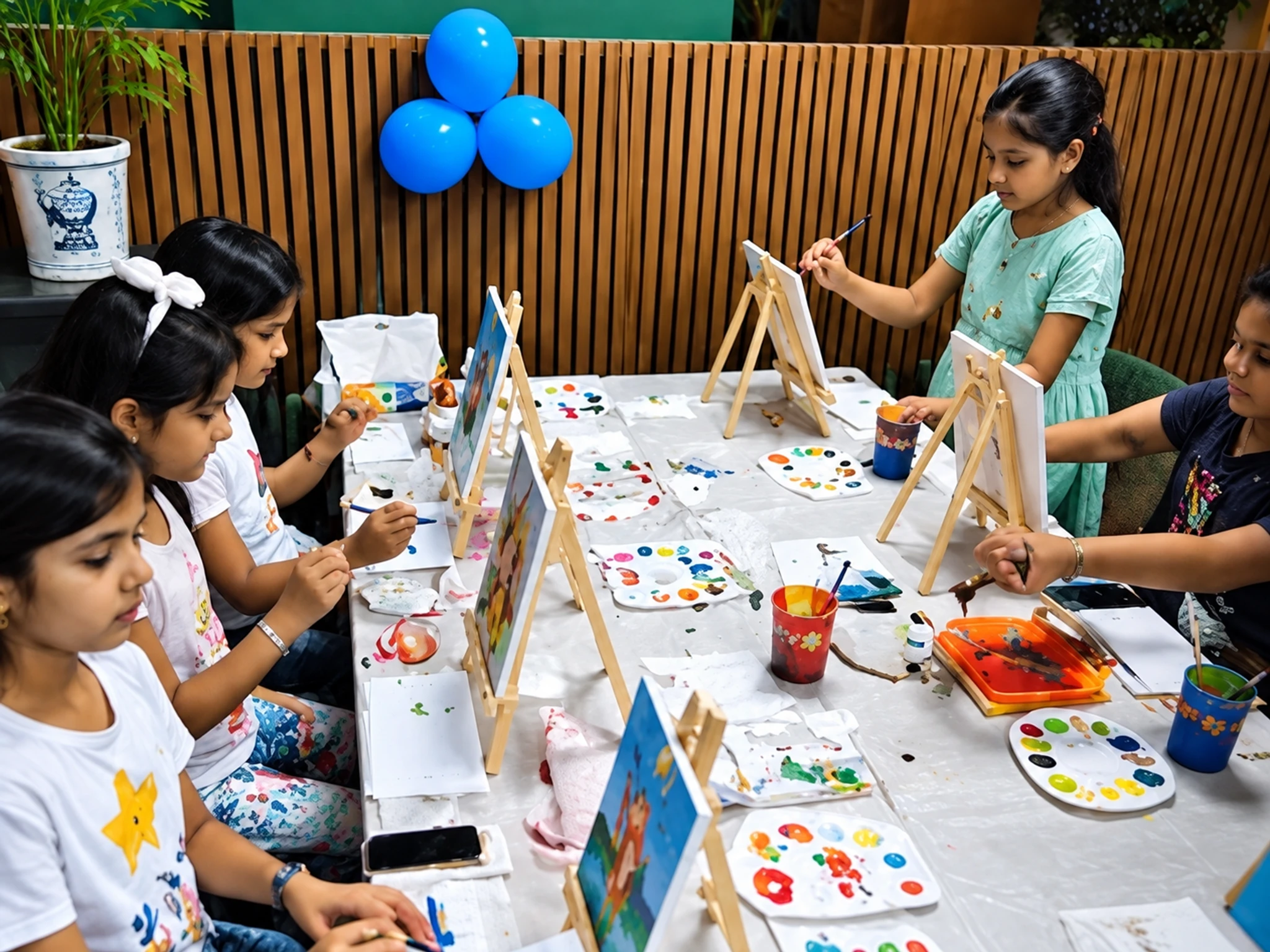 Canvas Painting Workshop managed party activity in Delhi NCR