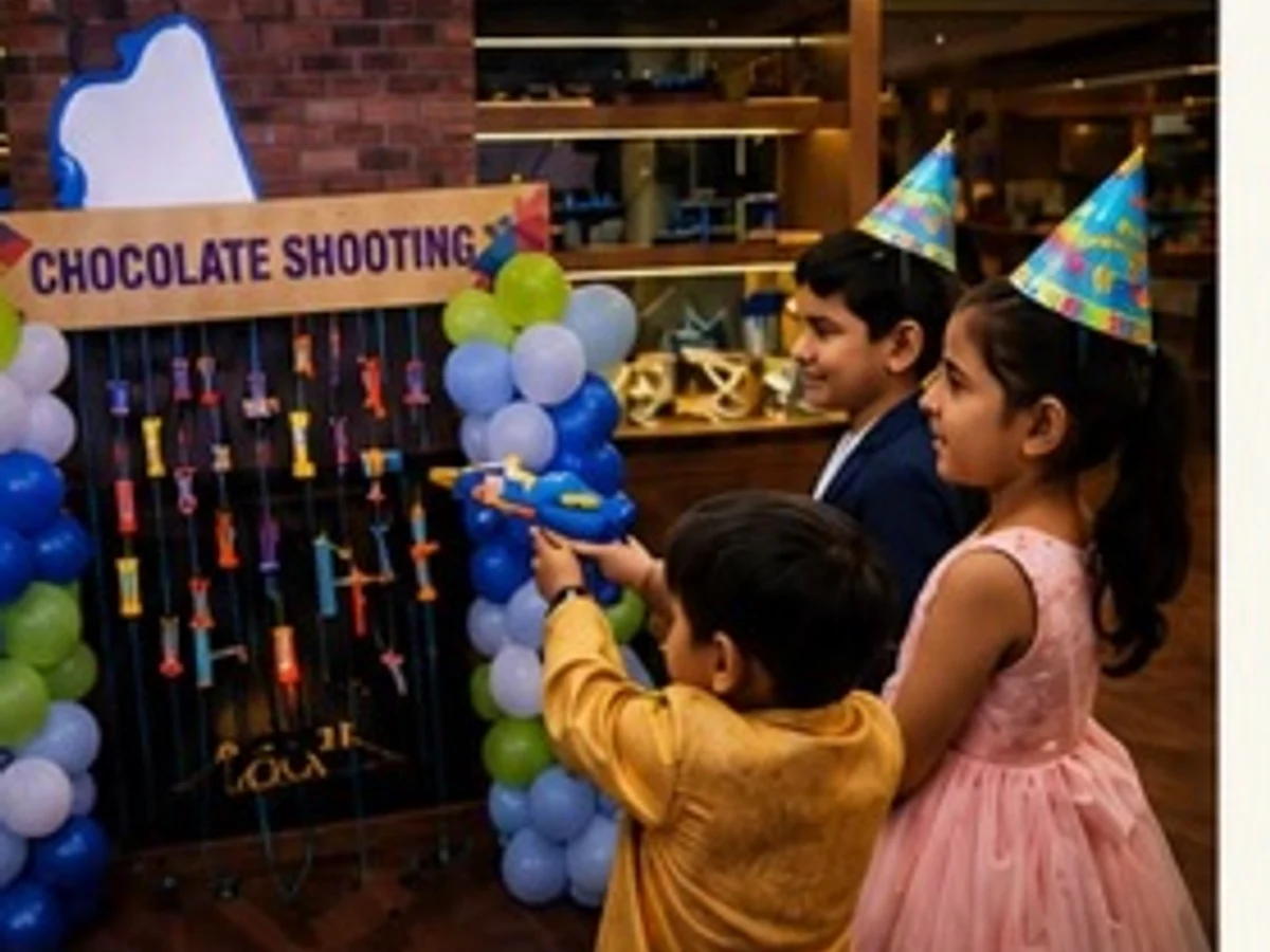 Chocolate Shooting Carnival Game managed party activity in Delhi NCR
