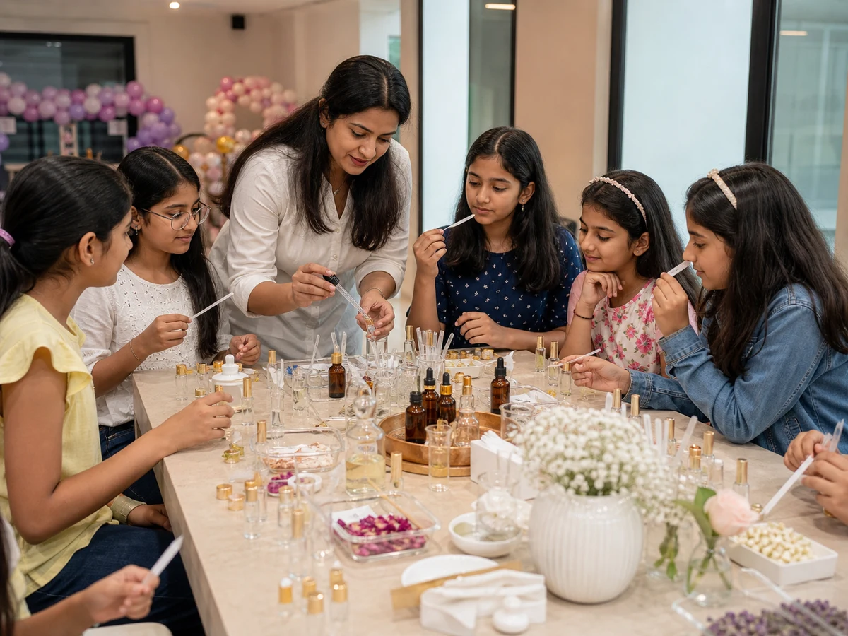 Perfume Making Workshop managed party activity in Delhi NCR