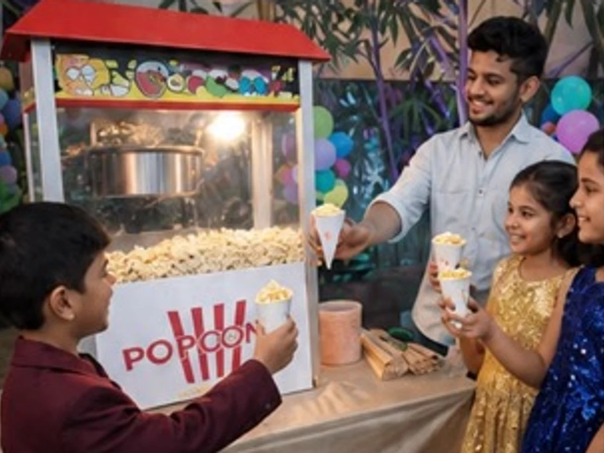 Fresh Popcorn Station managed party activity in Delhi NCR