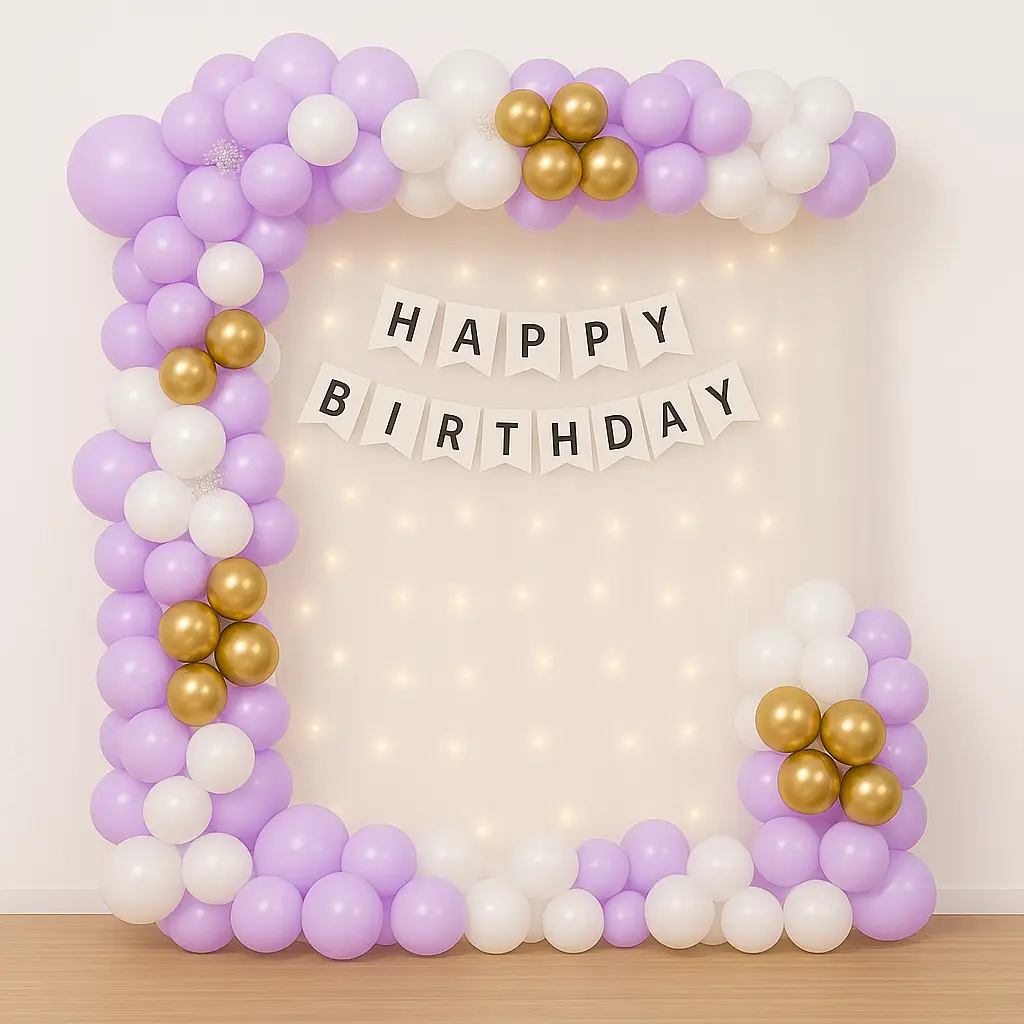 Lavender & Gold Birthday Frame
