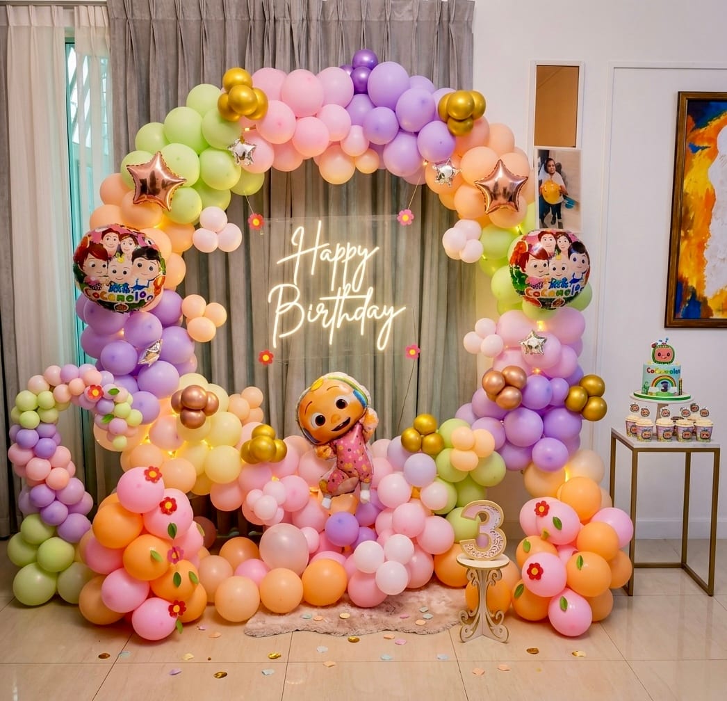 Pastel Cocomelon Birthday Theme
