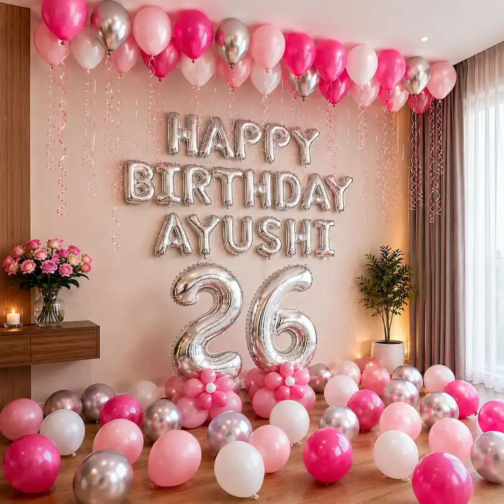 Pink & Silver Milestone Birthday Surprise
