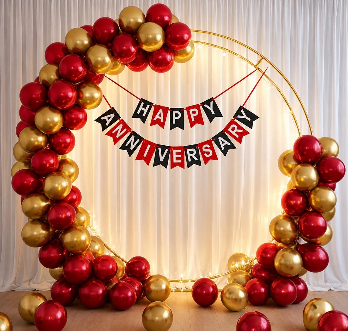 Royal Red Anniversary Ring Setup
