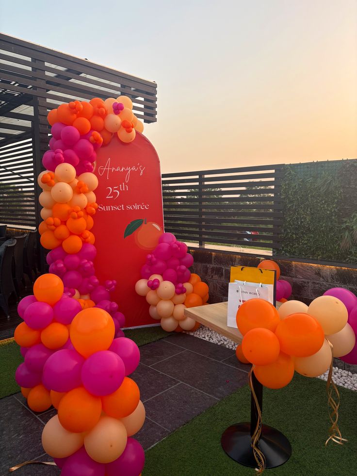 Sunset Soirée Milestone Backdrop