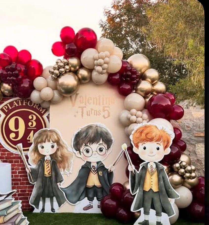 Wizard Magic Birthday Backdrop balloon decoration setup in Delhi NCR